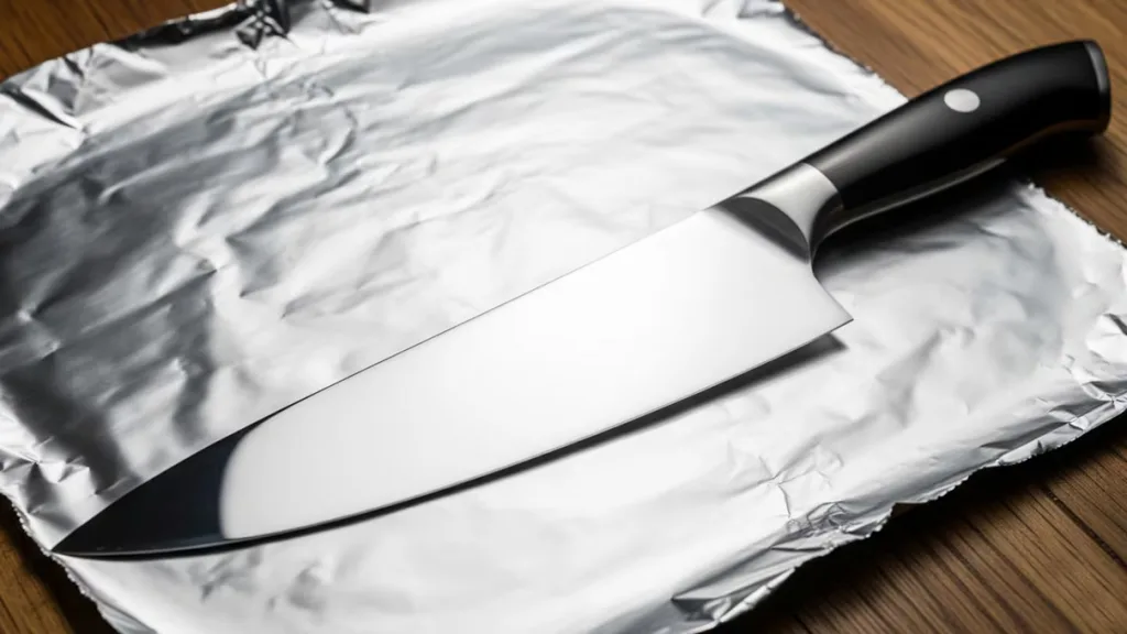 Ni samo za kuhanje: kako uporabiti aluminijasto folijo za brušenje nožev v 5 minutah